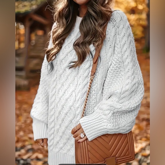 Cozy Cable Knit Sweater Dress - Picture 3 of 4